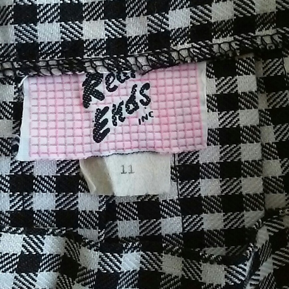 Rear Ends Black White Plaid Tennis Pleated Skirt - Picture 3 of 4